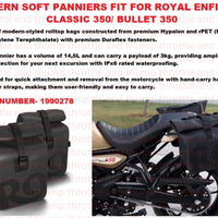 Modern Soft Panniers fit for Royal Enfield Bullet 350
