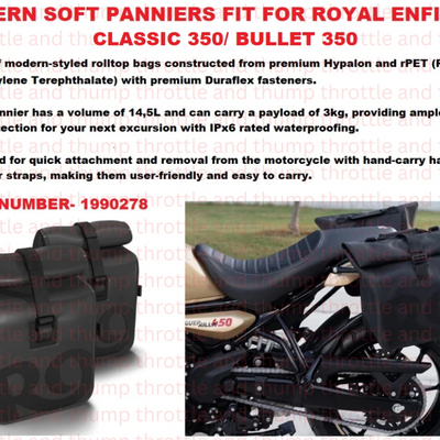 Modern Soft Panniers fit for Royal Enfield Bullet 350