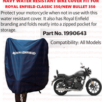 Navy Water Resistant Bike Cover fit for Royal Enfield Bullet 350