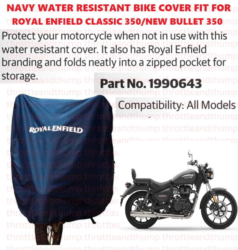 Navy Water Resistant Bike Cover fit for Royal Enfield Bullet 350