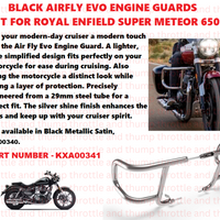 Silver Airfly Evo Engine Guards fit for Royal Enfield Super meteor 650