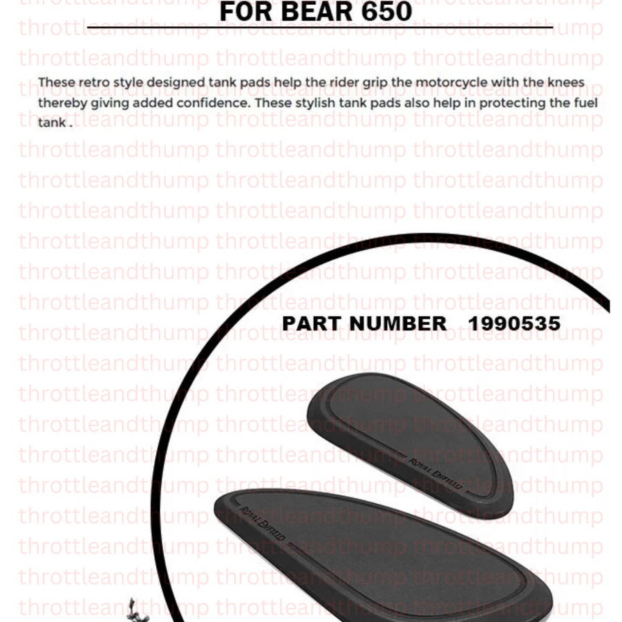 Black Tank Pads fit for Royal Enfield Bear 650