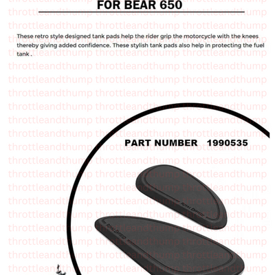 Black Tank Pads fit for Royal Enfield Bear 650