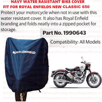 Navy Water Resistant Bike Cover fit for Royal Enfield Classic 650