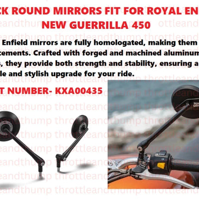 Black Round Mirrors fit for Royal Enfield Guerrilla 450