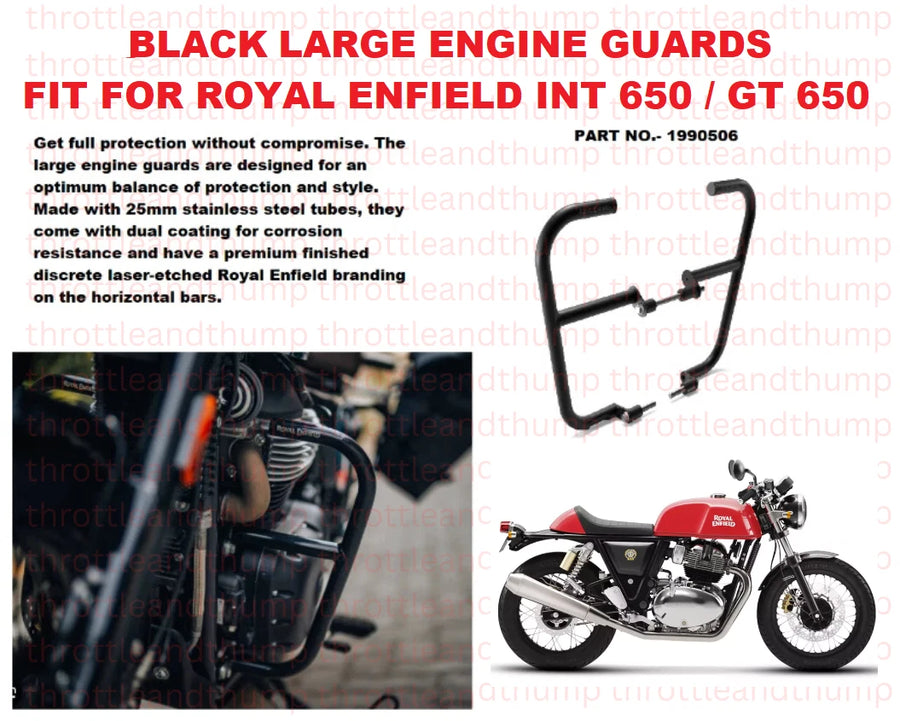 Black Large Engine Guards fit for Royal Enfield Continental GT 650