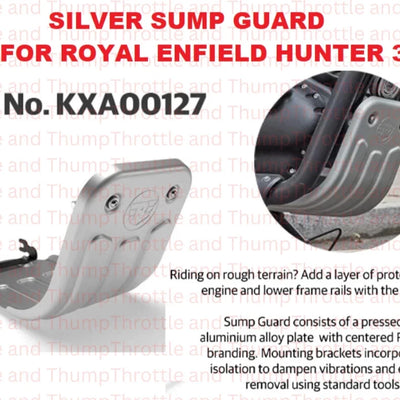 Silver Sump Guard fit for Royal Enfield Hunter 350