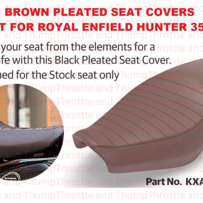 Brown Pleated Seat Covers fit for Royal Enfield Hunter 350