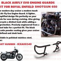 Black Airfly Evo Engine Guards fit for Royal Enfield Shotgun 650