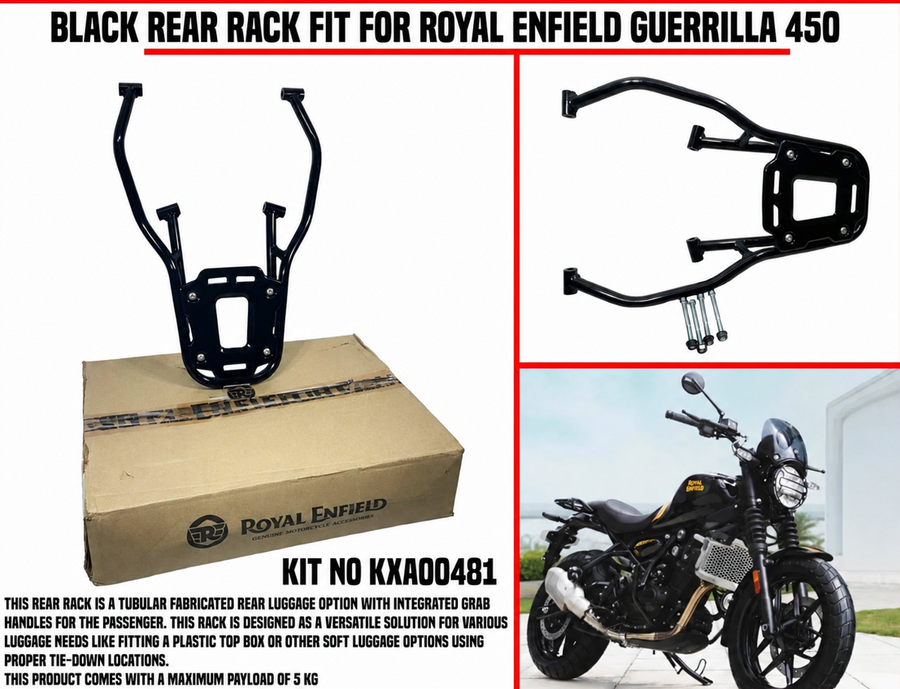 Black Rear Rack fit for Royal Enfield Guerrilla 450
