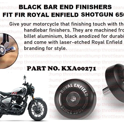 Black Bar End Finishers fit for Royal Enfield Shotgun 650