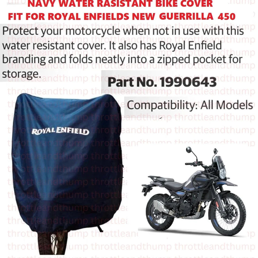 Navy Water Resistant Bike Cover fit for Royal Enfield Guerrilla 450