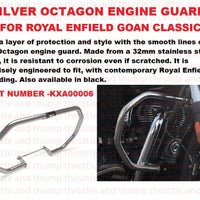Silver Octagon Engine Guard fit for Royal Enfield Goan Classic 350