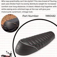 Black Premium Touring Dual Seat fit for Royal Enfield Interceptor 650