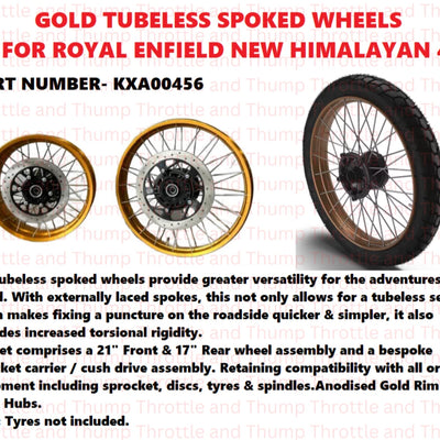 Gold Tubeless Spoked Wheels fit for Royal Enfield Himalayan 450