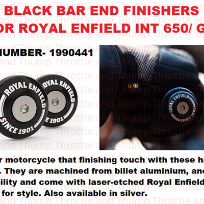 Black Bar End Finishers fit for Royal Enfield Interceptor 650