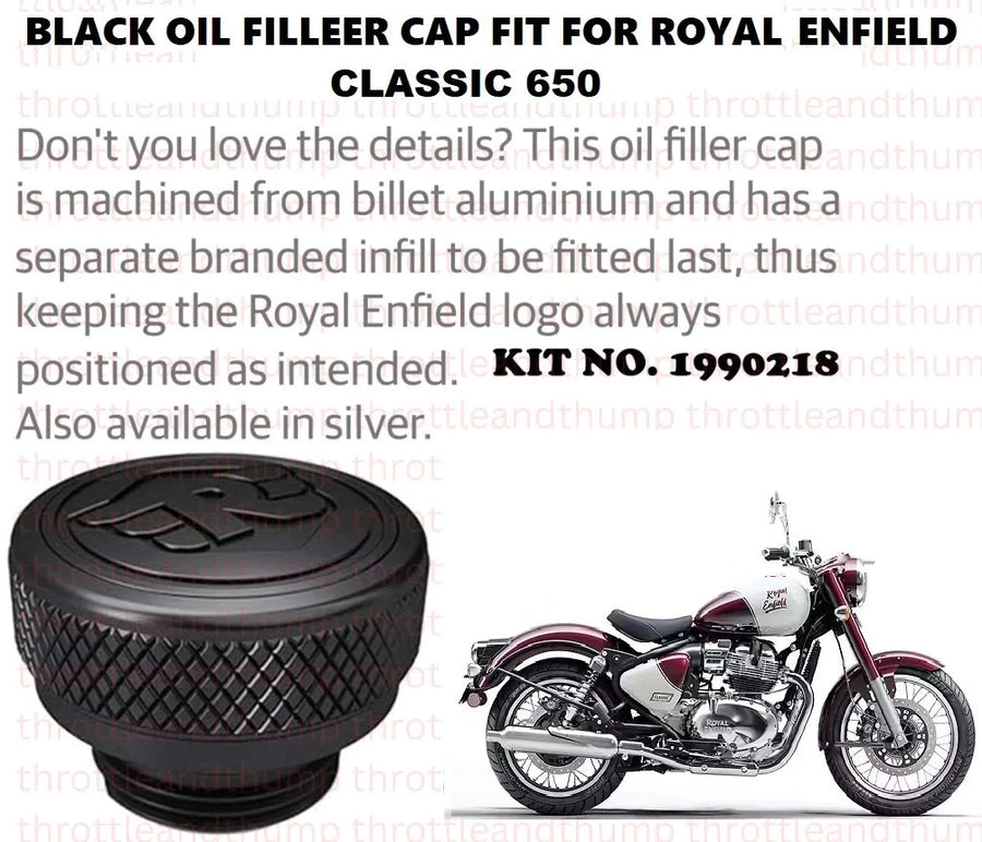 Black Oil Filler Cap fit for Royal Enfield Classic 650