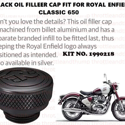 Black Oil Filler Cap fit for Royal Enfield Classic 650