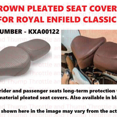 Brown Pleated Seat Covers fit for Royal Enfield Classic 350