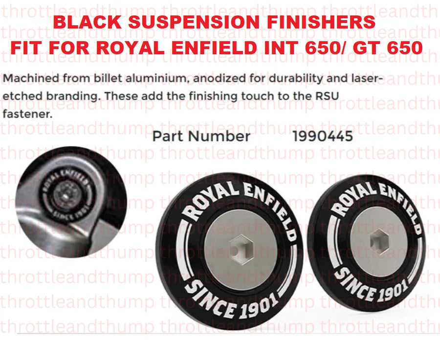 Black Suspension Finishers fit for Royal Enfield Continental GT 650
