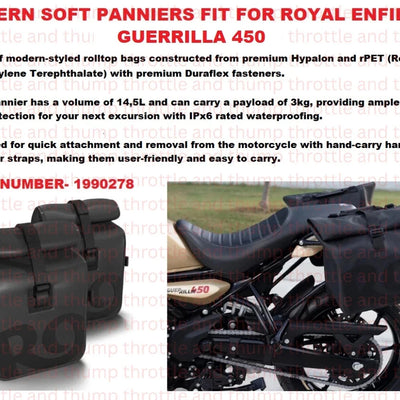 Modern Soft Panniers fit for Royal Enfield Guerrilla 450