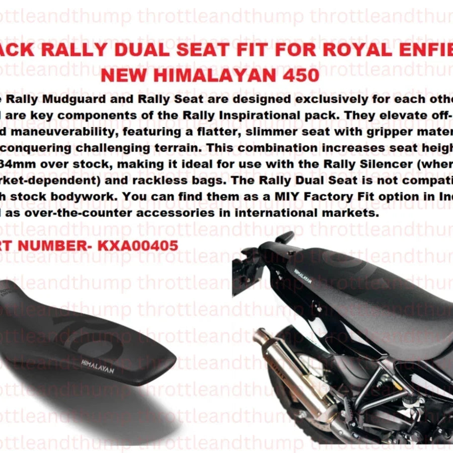 Black Rally Dual Seat fit for Royal Enfield Himalayan 450