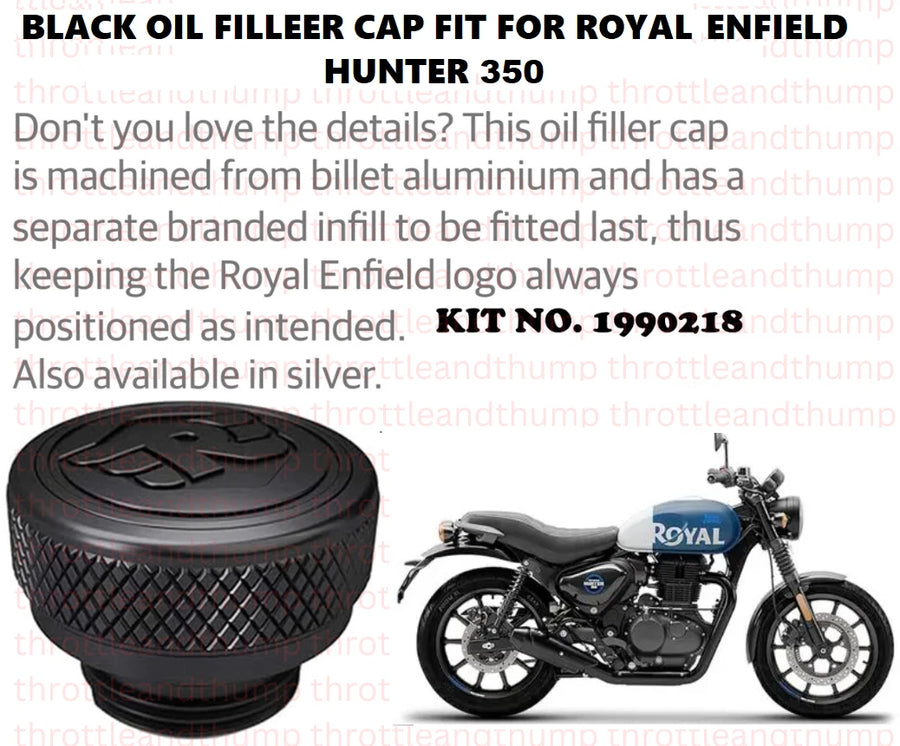 Black Oil Filler Cap fit for Royal Enfield Hunter 350