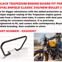 Black Trapezium Engine Guard fit for Royal Enfield Bullet 350