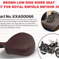Brown Low Ride Rider Seat fit for Royal Enfield Meteor 350
