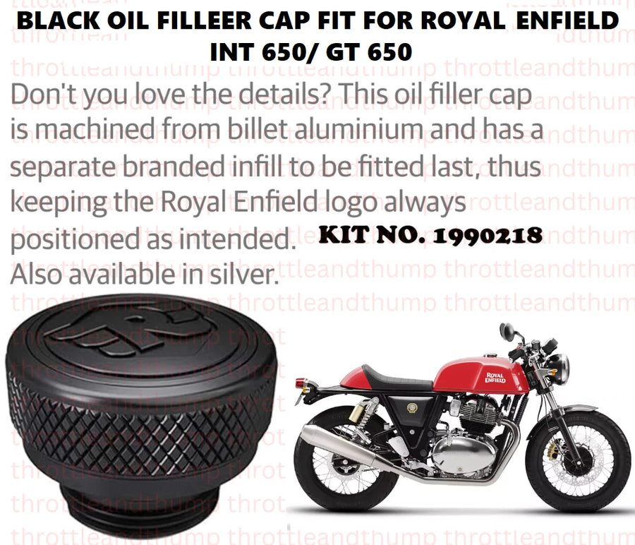 Black Oil Filler Cap fit for Royal Enfield Interceptor 650