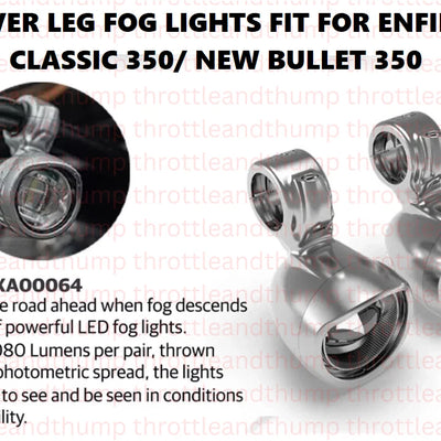Silver Led Fog Lights fit for Royal Enfield Classic 350