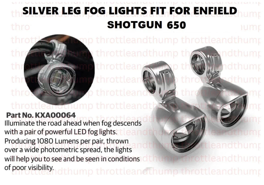 Silver Led Fog Lights fit for Royal Enfield Shotgun 650