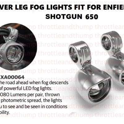 Silver Led Fog Lights fit for Royal Enfield Shotgun 650