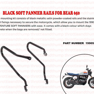 Black Soft Pannier Rails fit for Royal Enfield Bear 650
