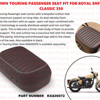 Brown Touring Passenger Seat fit for Royal Enfield Classic 350