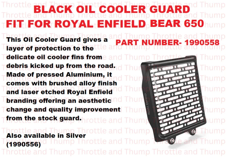 Black Oil Cooler Guard fit for Royal Enfield Bear 650