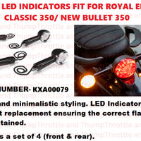 Black LED Indicators fit for Royal Enfield Bullet 350
