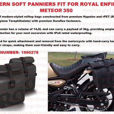 Modern Soft Panniers fit for Royal Enfield Meteor 350