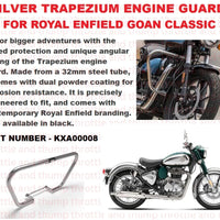 Silver Trapezium Engine Guard fit for Royal Enfield Goan Classic 350
