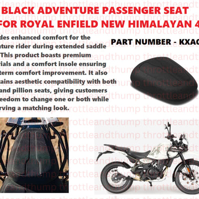 Black Adventure Passenger Seat fit for Royal Enfield Himalayan 450