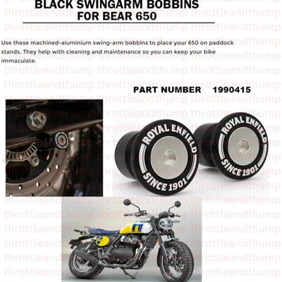Black Swingarm Bobbins fit for Royal Enfield Bear 650