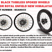 Black Tubeless Spoked Wheels fit for Royal Enfield Himalayan 450