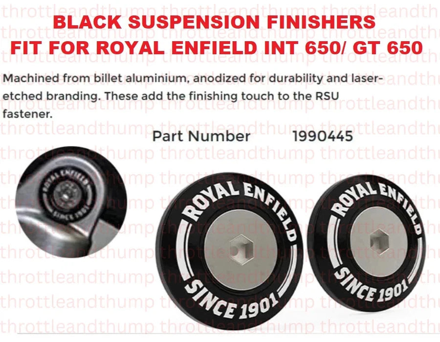 Black Suspension Finishers fit for Royal Enfield Interceptor 650
