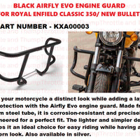 Black Airfly Evo Engine Guard fit for Royal Enfield Classic 350