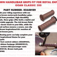 Brown Handlebar Grips fit for Royal Enfield Goan Classic 350