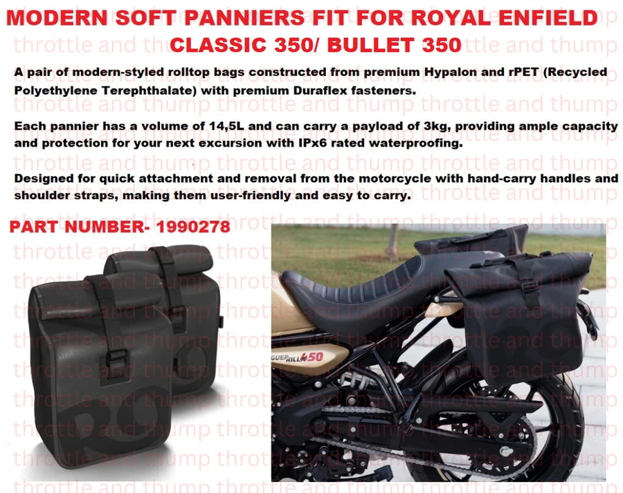 Modern Soft Panniers fit for Royal Enfield Classic 350