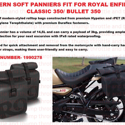 Modern Soft Panniers fit for Royal Enfield Classic 350