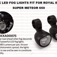 Black Led Fog Lights fit for Royal Enfield Super Meteor 650