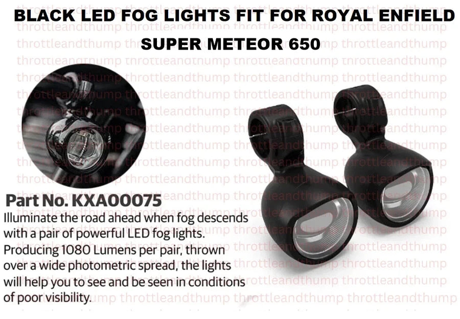 Black Led Fog Lights fit for Royal Enfield Super Meteor 650