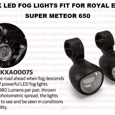 Black Led Fog Lights fit for Royal Enfield Super Meteor 650